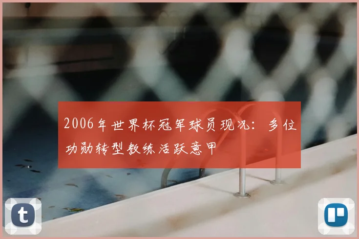 2006年世界杯冠军球员现况:多位功勋转型教练活跃意甲